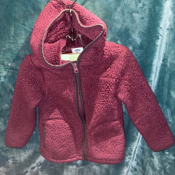 BUNDLE DISCOUNTS! Sz 3T Old Navy Dark Purple Sherpa Zip up Hoodie Girls - Picture 8 of 10